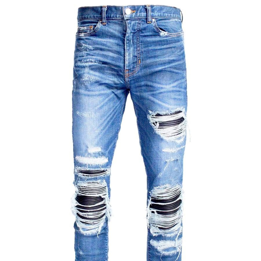 Amiri leather patch jeans